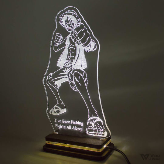 World of Wood Decorative Table Lamp One Piece Luffy LED 22x12cm