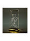 World of Wood Decorative Table Lamp Abstract Kiss LED Warm White Love 22x10cm