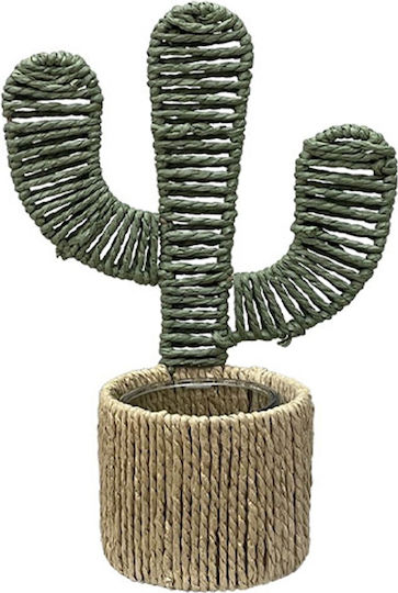 Marhome Φαναράκι Rattan Καφέ 21x12x34εκ.