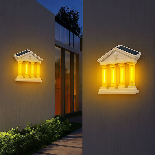 Waterproof Wall Mounted Solar Light Warm White 3000K with Photocell IP65