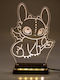 World of Wood Led Kids Decorative Lamp Yellow 20x14cm