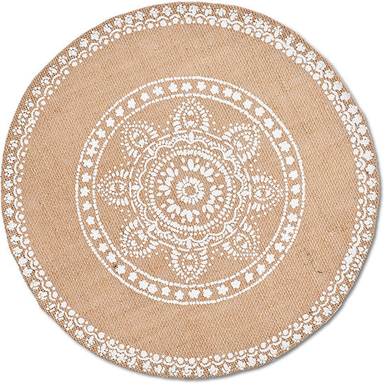 Set De Masă Rotund Din Paie Bej 38cm