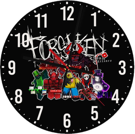 Koupakoupa Детски Часовник На Стена Roblox Forsaken Дървен 30см