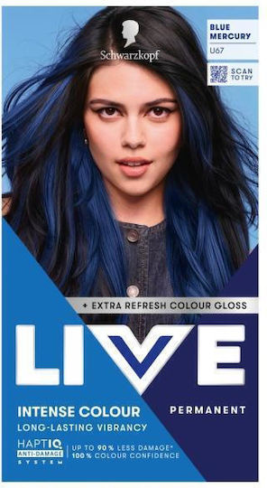 Schwarzkopf Live Intense Colour Боя За Коса Синя Меркурий