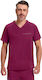 Healing Hands Steven Male Medical Blouse Burgundy