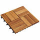 vidaXL Material for Garden Flooring Made of Wood 30x30cm 10 Pieces