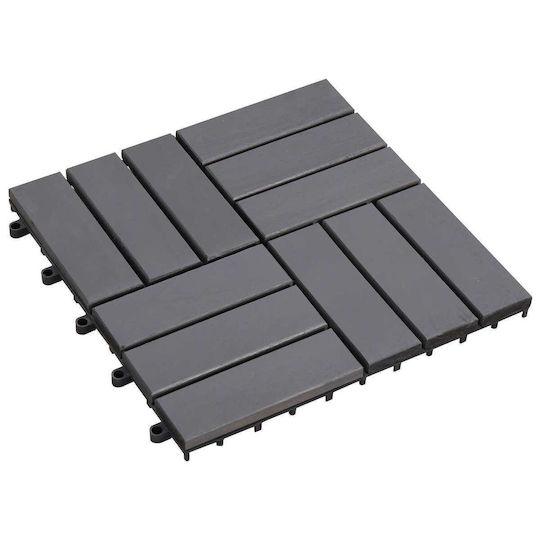 vidaXL Material for Garden Flooring from Wood 30x30cm 10 Pieces