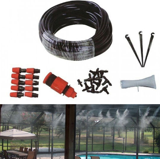 Bewässerungsdüsen Kit System 10m & Verdunstung Kühlung Außenbereiche Bd-182 10 Düsen 10 Meter