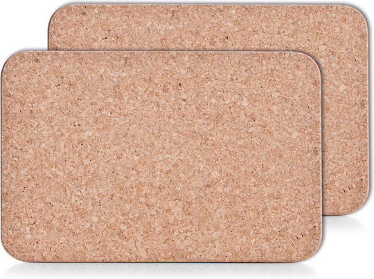 Placemats Made of Cork 29.5x19.5cm 2 Pieces