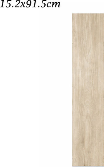 Autocolant Plastic Pvc Pardoseală Tip Laminate 15.2x91.5cm Bej 1buc