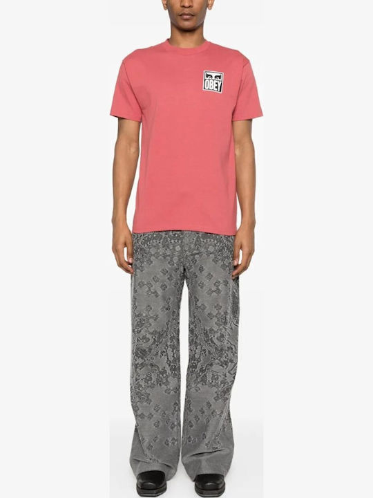Obey Tricou Eyes Mineral Roșu