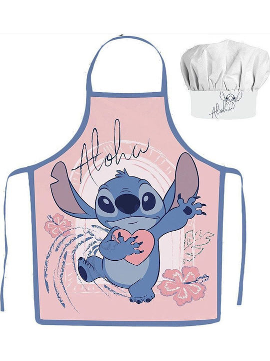 Disney Lilo Stitch Kids Kitchen Apron with Chefs Hat Multicolour 2 Pieces