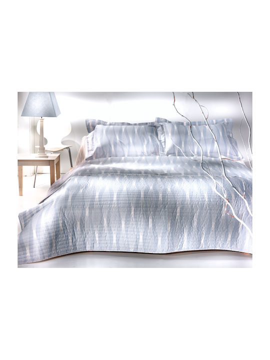Guy Laroche Luna Coverlet Double Cotton Satin Sky 230x250cm