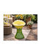 Living Room Plastic Yellow Stool 44.5x41x60cm