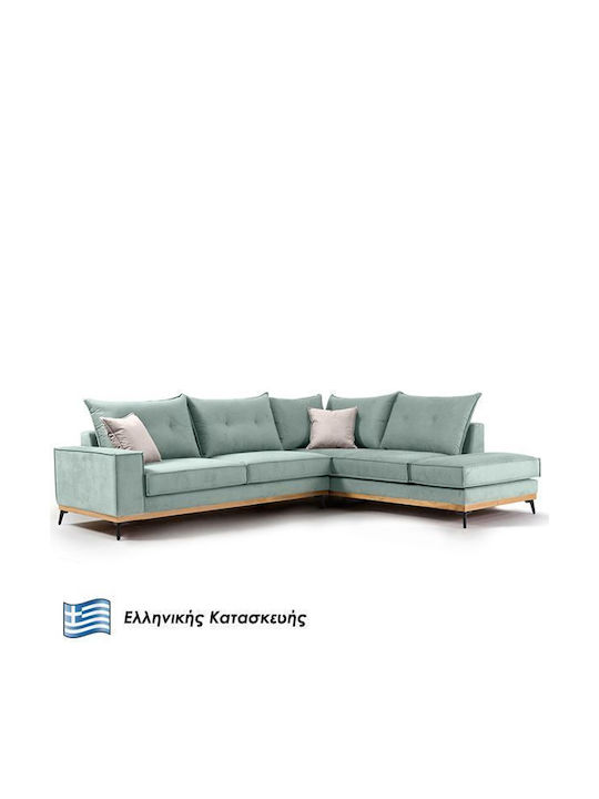 Lila Γωνιακός Καναπές με Αναστρέψιμη Γωνία Ciel Cream 290x235x95εκ.