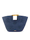 Kbas Wicker Beach Bag Blue