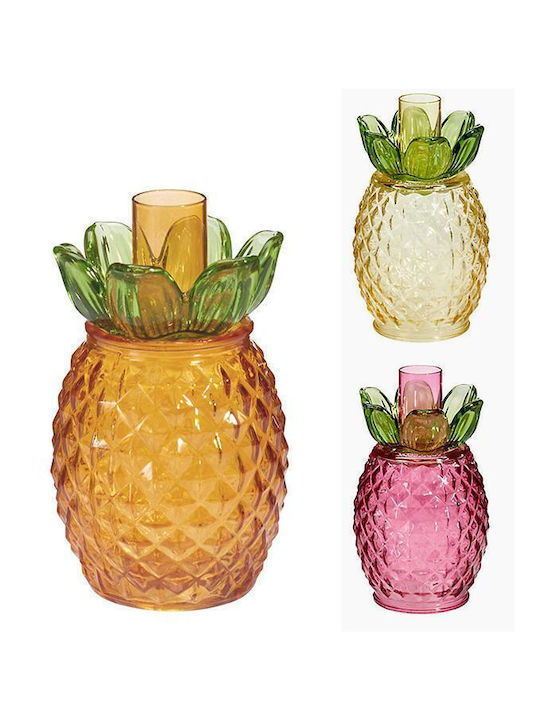 Zaros Glass Candle Holder 7.5x7.5x13cm Various Colors