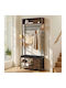 Hallway Furniture with Hanger Shoe Rack Wardrobe & Bench 30x16x49cm