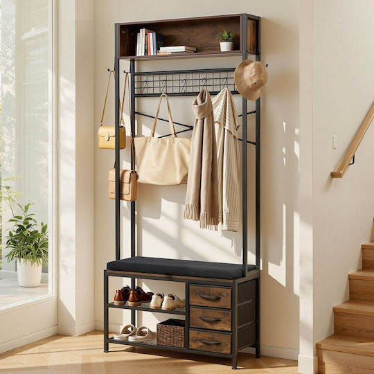 Hallway Furniture with Hanger Shoe Rack Wardrobe & Bench 30x16x49cm Hallway Furniture with Hanger Shoe Rack Wardrobe & Bench 30x16x49cm