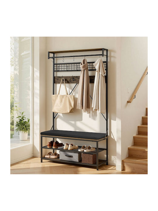 Vevor Hallway Furniture with Hanger Shoe Rack Wardrobe & Bench 40x16x97cm
