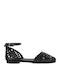 Sandale Casual Damă Din Piele Negre