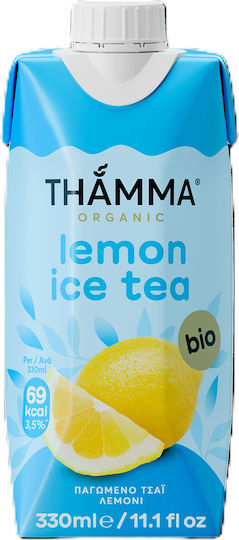 Thamma Organic Ice Tea Λεμόνι Χωρίς Ανθρακικό, Βιολογικό 330ml