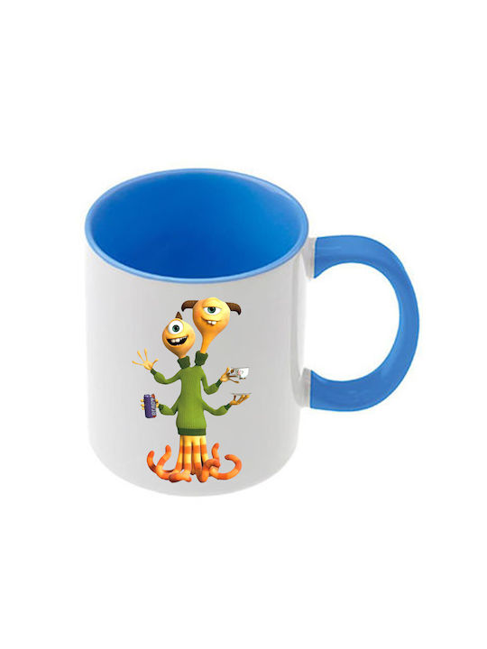 Cană Monsters Mâner Albastru Interior