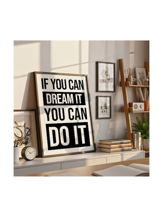 Quote Poster If You Can Dream It You Can Do It Pq189 21cm X 30cm White Frame Pvc