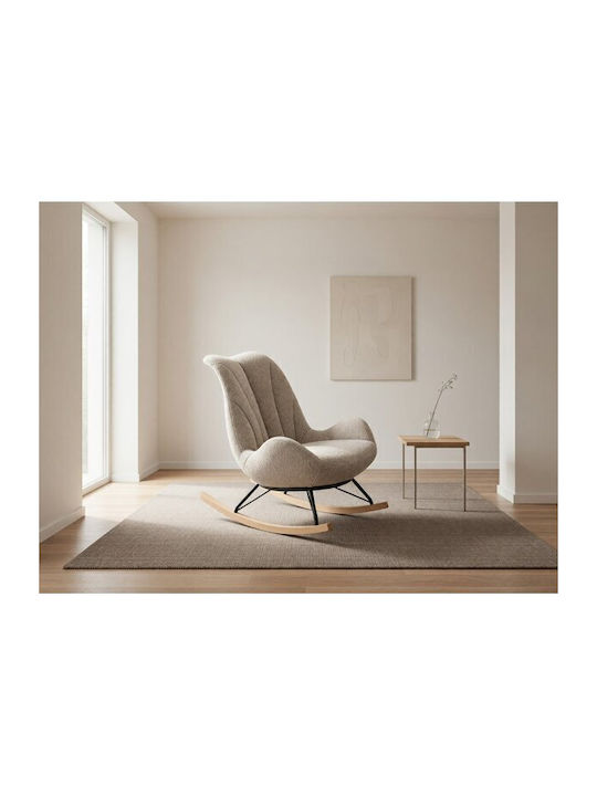 Houston 2099 Schaukelnder Sessel Hellbraun 58x100x100cm
