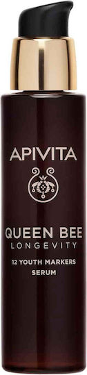 Apivita Queen Bee Longevity Anti-Aging Serum für Gesicht mit Peptide für Festigung & Dunkle Flecken 30ml