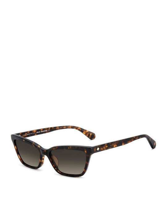 Kate Spade Unisex Ochelari De Soare Cu Ramă Din Plastic Maro Tortoise Și Lentile Maro Degrade KS-AISHA-2/S-086