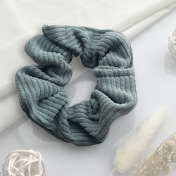 Classic Scrunchie Vintage Green Ribbed Velvet Hair