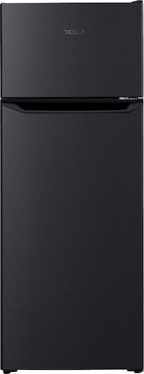 Tesla Doppeltür-Kühlschrank 206lt Υ142.6xΠ54.5xΒ55.5cm Schwarz RD2101HBE