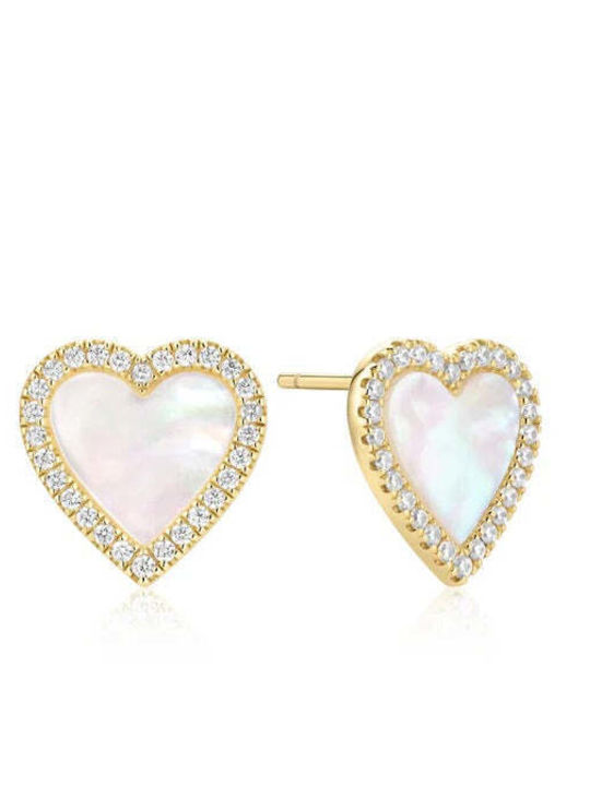 Ania Haie Earrings Studs Made of Silver Gold Plated with Stones & Pearls