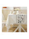 FRIPIA Linen Tablecloth With Gray Embroidery 120x180cm