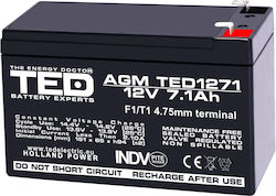 Батерия 12V 7Ah AGM Ted Electric