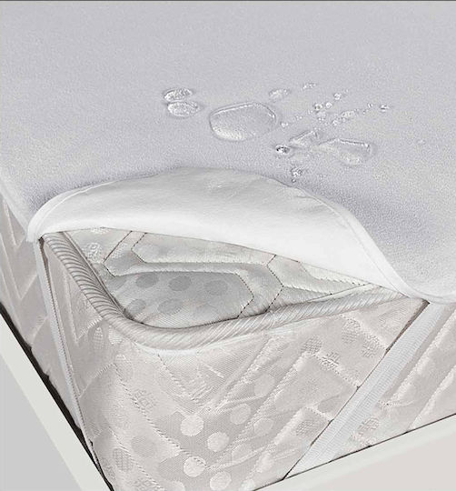 Pucioasa Protecție Pentru Saltea Semidublă Waterproof Cu Furtun Alb 130x190+25cm