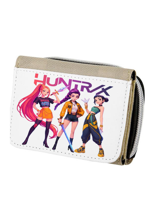 Photoretous Huntrix Kids Wallet with Beige Zipper PHRT-TEX-1028-HUNTRIX11