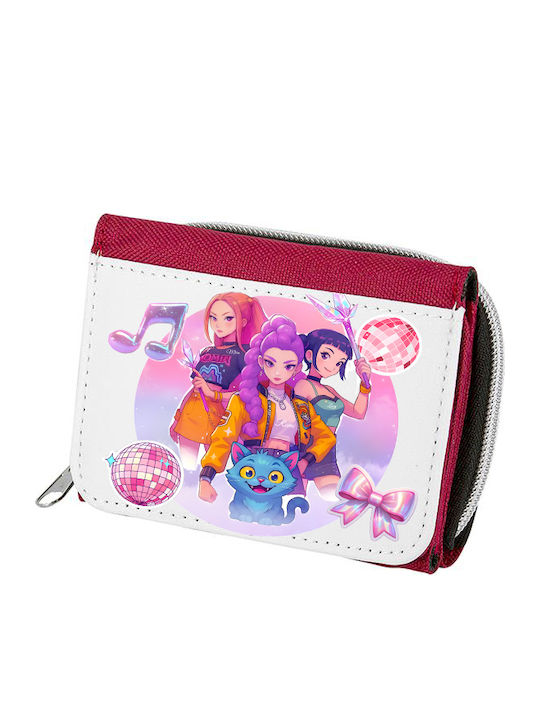 Photoretous Huntrix Kids Wallet with Red Zipper PHRT-TEX-1027-HUNTRIX41