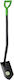 Garden Shovel Sharp Blade 120 Cm Fiberglass Handle D-grip Black Green