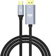 Powertech USB 2.0 Kabel USB Typ-C Stecker männlich - HDMI Stecker männlich Schwarz 1m