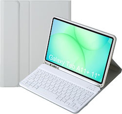 Отделящ се Bluetooth Флип Капак с Клавиатура (Samsung Galaxy Tab A11 Plus) Сив Отделящ се Bluetooth Флип Капак с Клавиатура (Samsung Galaxy Tab A11 Plus) Сив