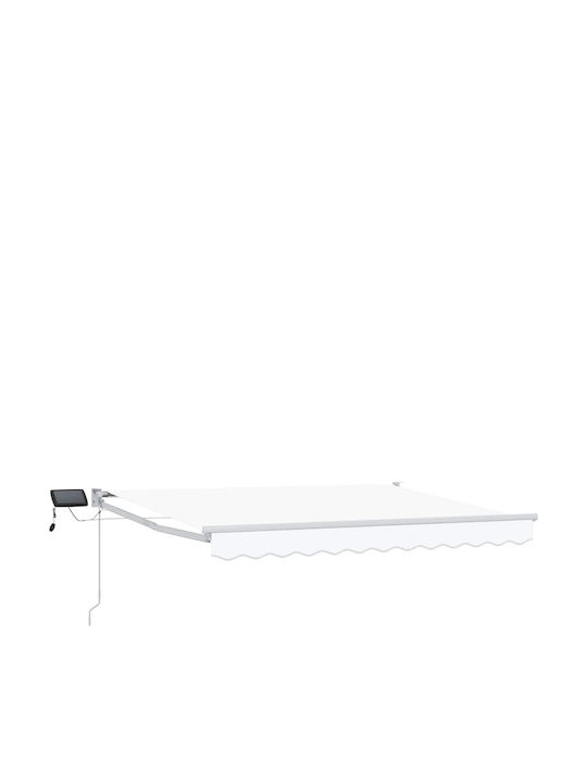 vidaXL Тента Тераса с LED Бяла 3x2.5m