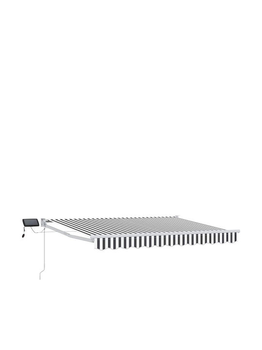 vidaXL Pavillon Terrasse mit LEDs Grau 3.5x2.5m