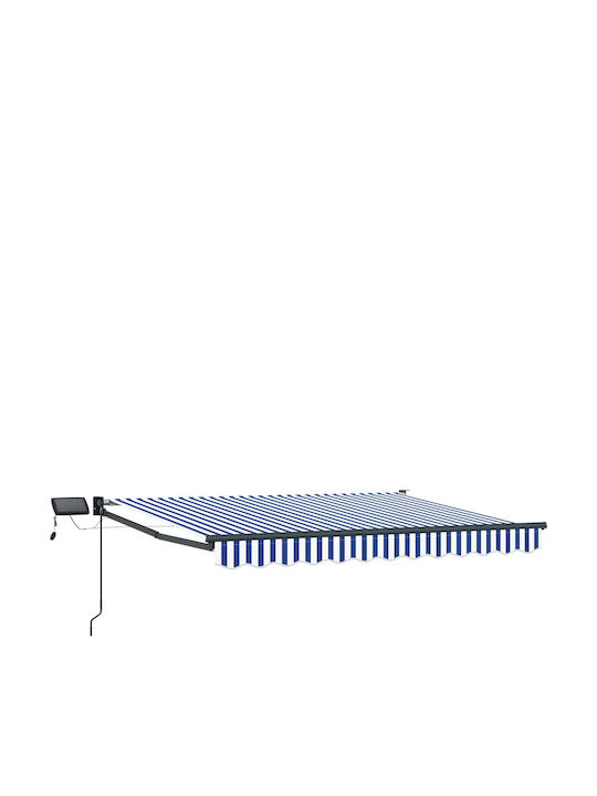 vidaXL Тента Тераса С LED Синя 3x2.5m