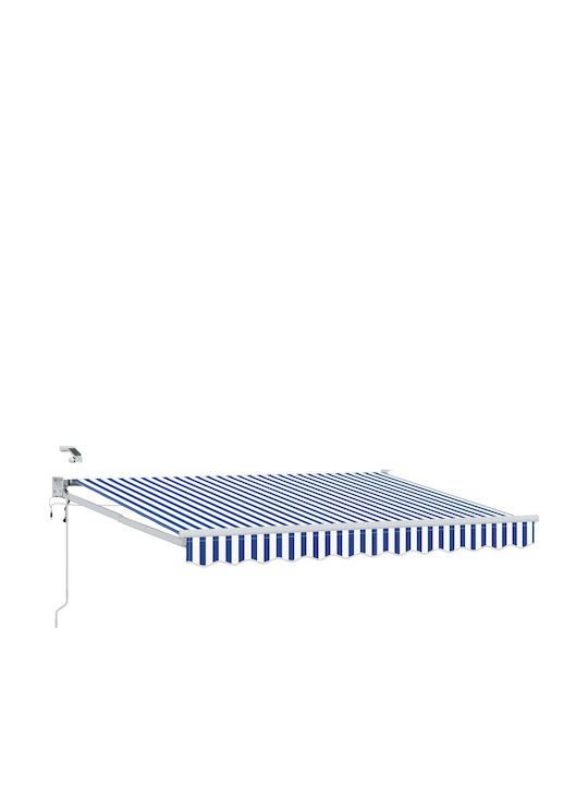vidaXL Cort Terasă Cu LED Albastru 2.5x2m