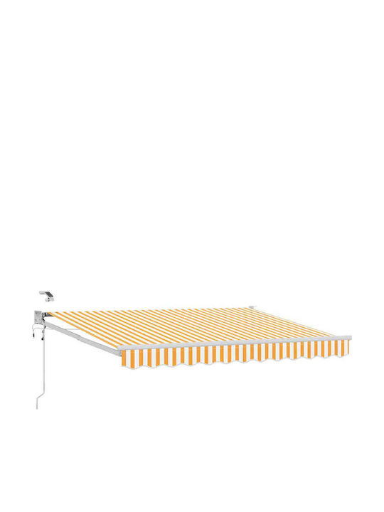vidaXL Τέντα Βεράντας με Led Κίτρινη 3.5x2m