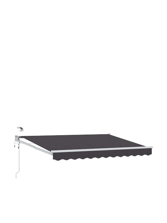 vidaXL Terrasse Markise mit LEDs Grau 3.5x2.5m