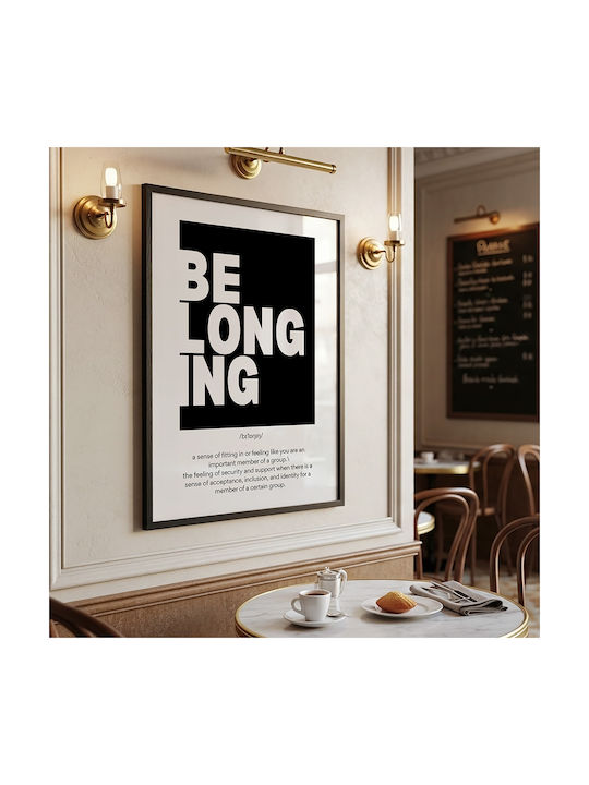 Quote Poster Belonging Pq192 30cm X 40cm Black ...