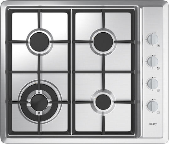 IsEasy Natural Gas Cooktop Autonomous 59x51cm Silver